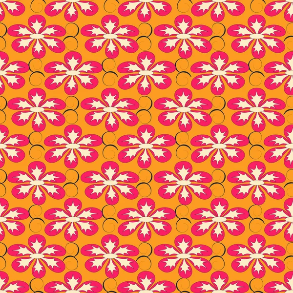 シームレスな抽象的なベクトルの花のイラスト — ストックベクタ