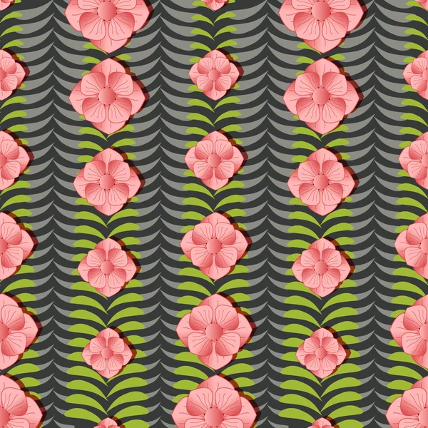 Ilustración vectorial abstracta de flores decorativas — Vector de stock
