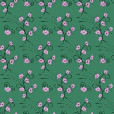 sorunsuz soyut vektör çiçek Çizim