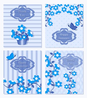 soyut vektör tebrik kartı çiçek ve inscriptio dizi