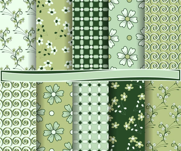 Conjunto de vector abstracto de papel floral para scrapbook — Archivo Imágenes Vectoriales