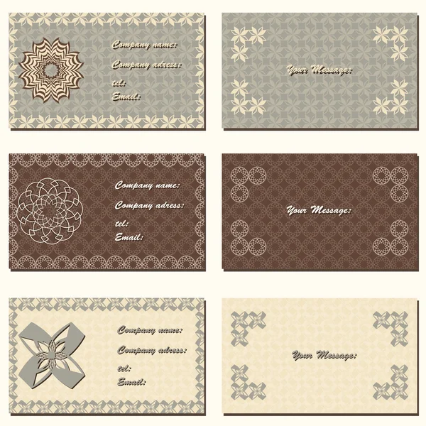 Vector set of horizontal business cards — Stock Vector