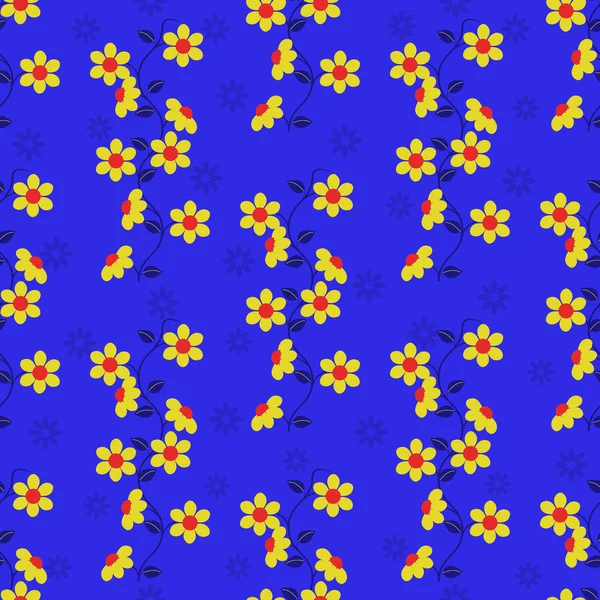 Ilustração floral vetor abstrato sem costura — Vetor de Stock