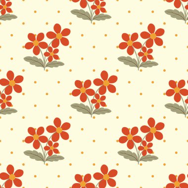 Dikişsiz soyut çiçek vektör çizim