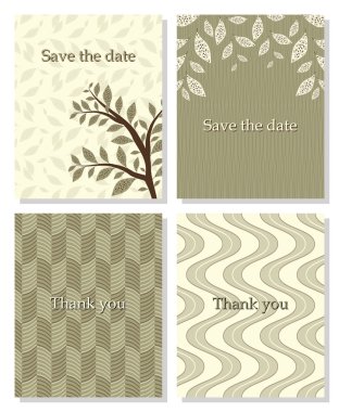 Teşekkürler, tarihi kaydetmek için vektör şablonları