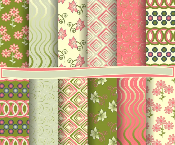 Set van abstract vector papier voor scrapbook — Stockvector