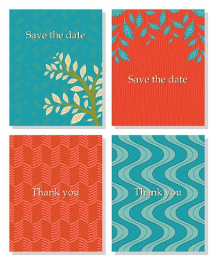 Teşekkürler, tarihi kaydetmek için vektör şablonları