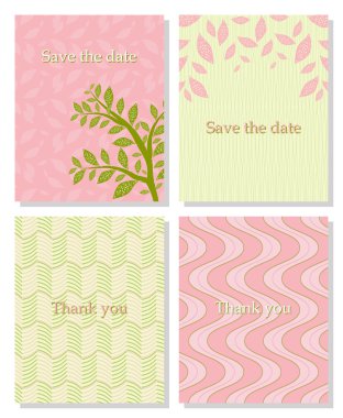 Teşekkürler, tarihi kaydetmek için vektör şablonları