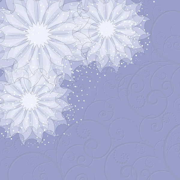Illustration florale abstraite carte de vœux — Image vectorielle