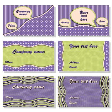 Vektör şablonları için davetiye, kartvizit