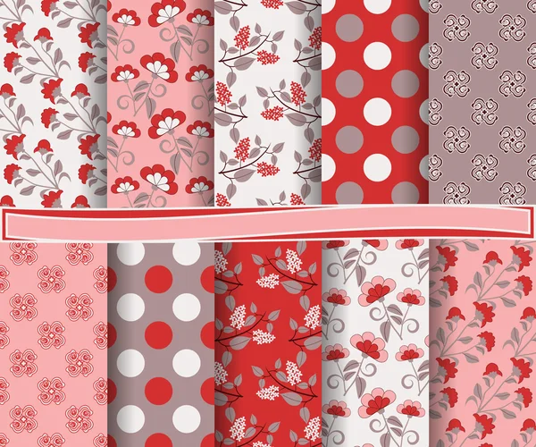 Aantal Christmas abstract vector papier met decoratieve vormen en ontwerpelementen voor scrapbook — Stockvector