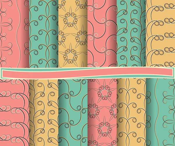 Set van abstract vector papier met decoratieve vormen en ontwerpelementen voor scrapbook — Stockvector