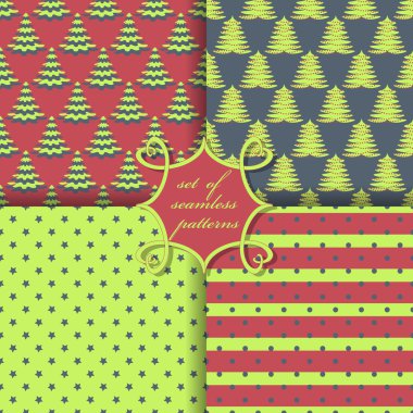 Noel sorunsuz vektör çizim kümesi. Noel simgeler, kalıpları