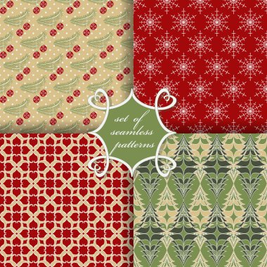 Noel sorunsuz vektör çizim kümesi. Noel simgeler, kalıpları