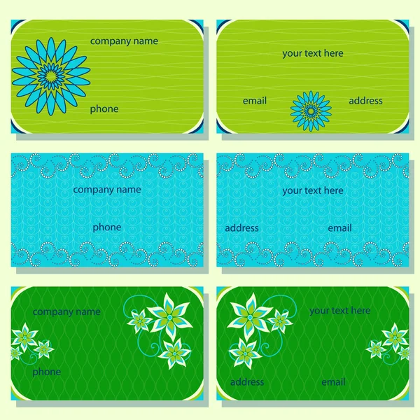 Set of vector templates for invitations, business cards — Stock Vector