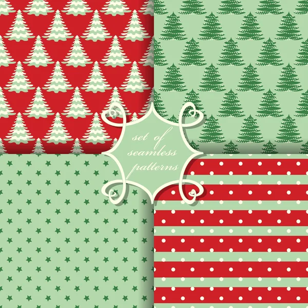 Ensemble d'illustration vectorielle sans couture de Noël. Symboles, motifs de Noël — Image vectorielle