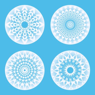 soyut dairesel desenler vektör kümesi