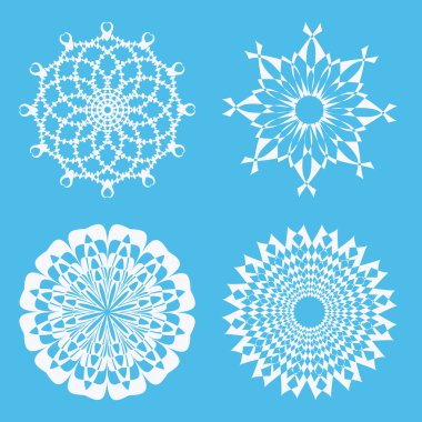 soyut dairesel desenler vektör kümesi