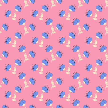 Dikişsiz soyut çiçek vektör çizim arka planı