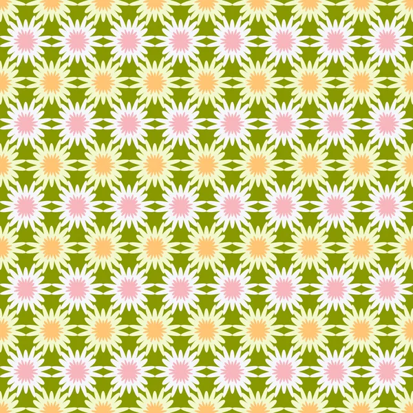 无缝矢量抽象装饰花卉图案 — 图库矢量图片