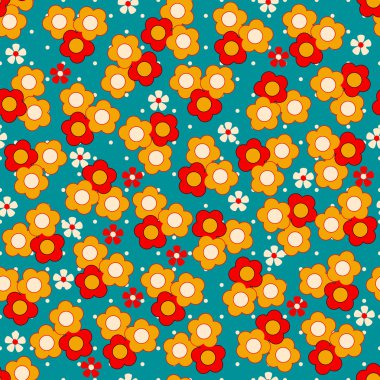 Sorunsuz vektör süs çiçek desenli
