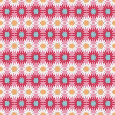 Sorunsuz vektör soyut dekoratif çiçek desenli