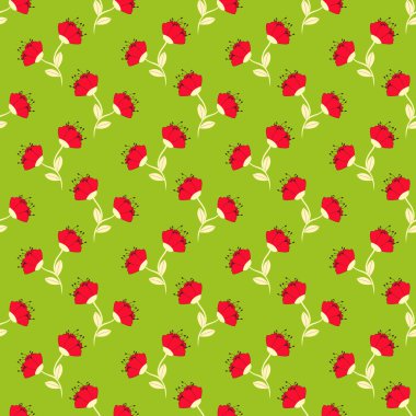 Dikişsiz soyut çiçek vektör çizim arka planı