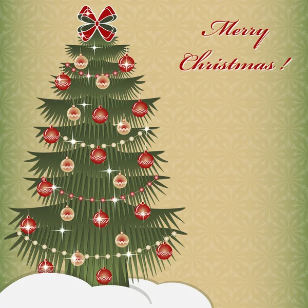 Christmas tree. Abstract Christmas vector illustration — Stock Vector