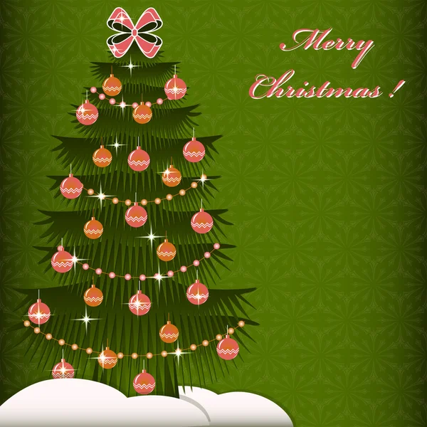 Christmas tree. Abstract Christmas vector illustration — Stock Vector