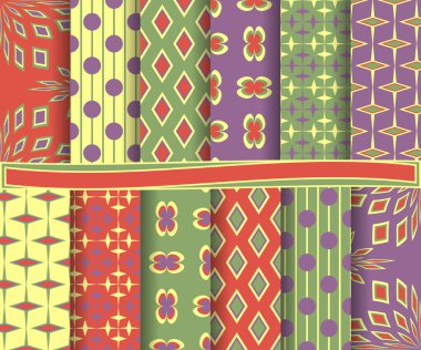 Soyut vektör kağıt Dekoratif şekiller ve karalama defteri için tasarım öğeleri kümesi