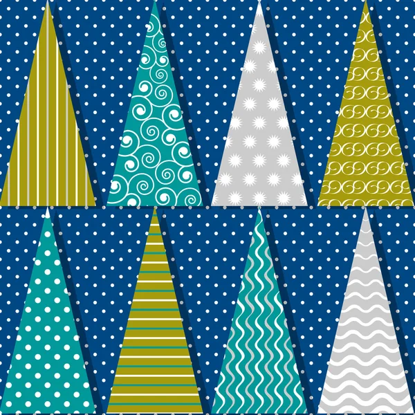 Vektorové sada abstraktní vánočních stromků — Stockový vektor