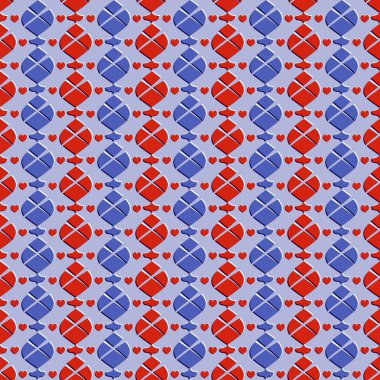 Sevgililer günü kesintisiz arka plan vektör çizim. Soyut şekli, kalp