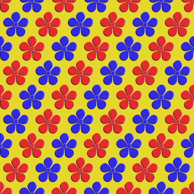 Dikişsiz soyut çiçek vektör çizim