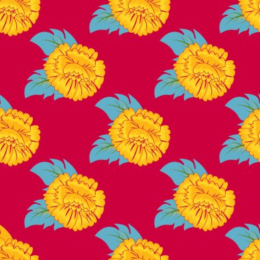 Soyut vektör çizim. Çiçek desenli.