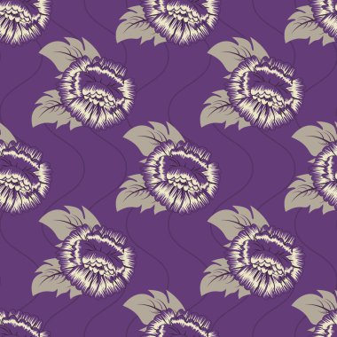 Soyut vektör çizim. Çiçek desenli.