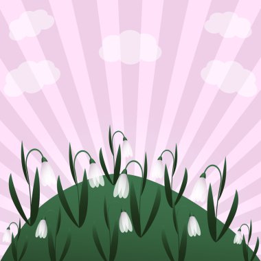 Soyut vektör çizim. Kardelen