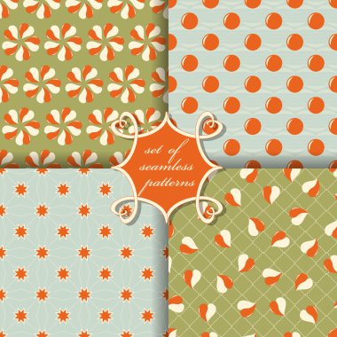 Sorunsuz vektör çizim Sevgililer günü kümesi. Soyut şekilleri, yıldızlar, Kalpler