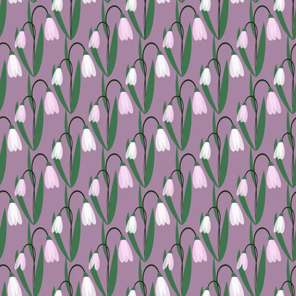 春の花のシームレスなベクトル図 — ストックベクタ