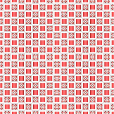 çiçekler ve kareler soyut vektör arka plan