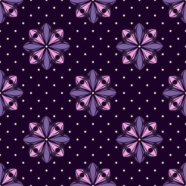 Ilustración vectorial sin costura de flores abstractas — Vector de stock