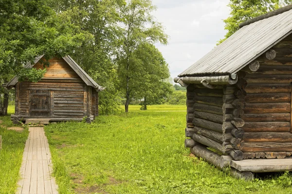 Russische Holzarchitektur. — Stockfoto