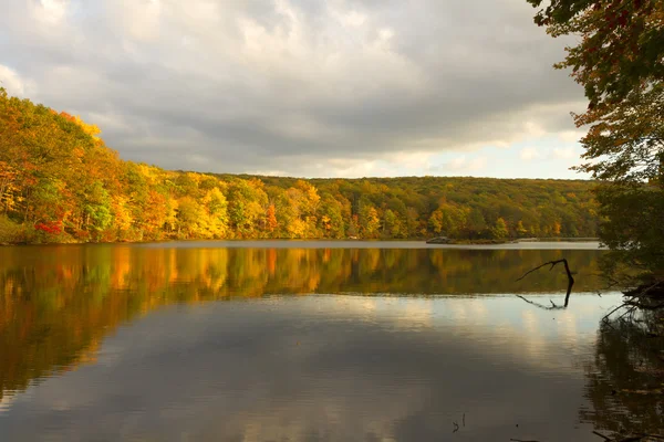 Fall landscape at sunset. — Stock Photo, Image