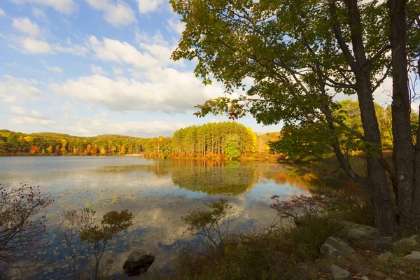 Paysage d'automne au coucher du soleil . — Photo