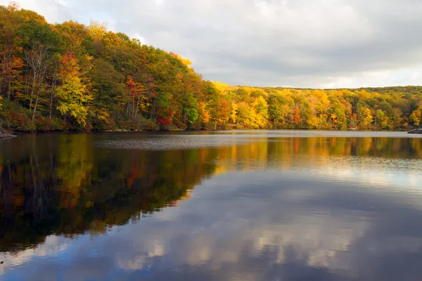 Fall landscape at sunset. — Stock Photo, Image