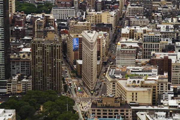 Op het dak weergave van New York City. — Stockfoto