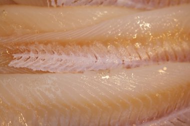 Deniz ürünleri pazarında Satılık taze balık.