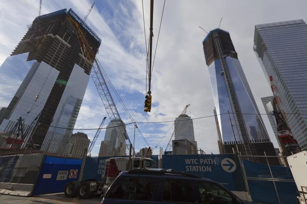 미국, 뉴욕 시, 자유 타워 및 세계 무역 C의 조회 — 스톡 사진
