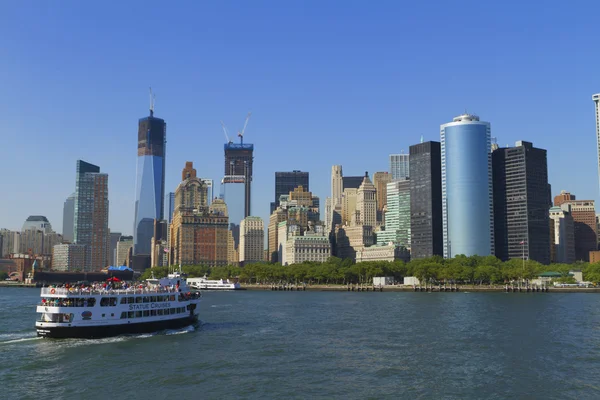 Uitzicht op New York City, Verenigde Staten, Freedom Tower en de wereldhandel C — Stockfoto