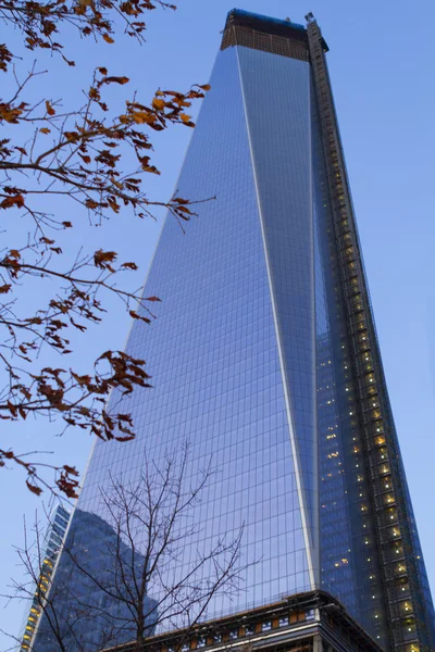 Utsikt över New York City, Usa, Freedom Tower och världshandeln C — Stockfoto