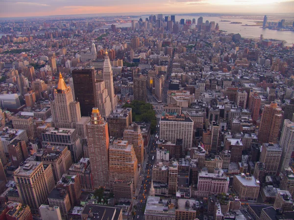 Antenne vews van New York City, Verenigde Staten — Stockfoto
